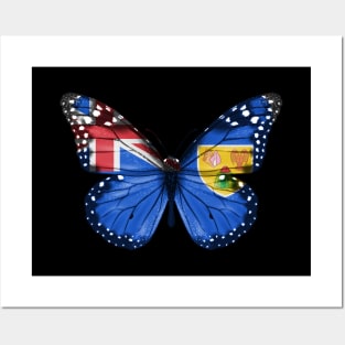 Turks And Caicos Flag  Butterfly - Gift for Turks And Caicos From Turks And Caicos Posters and Art